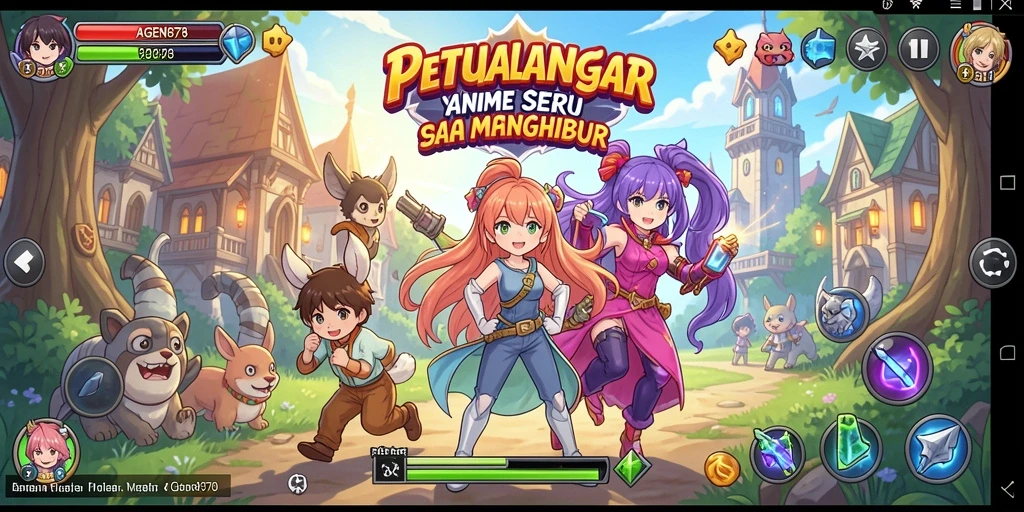 Tampilan menarik dari gameplay AGEN878 dengan karakter anime.