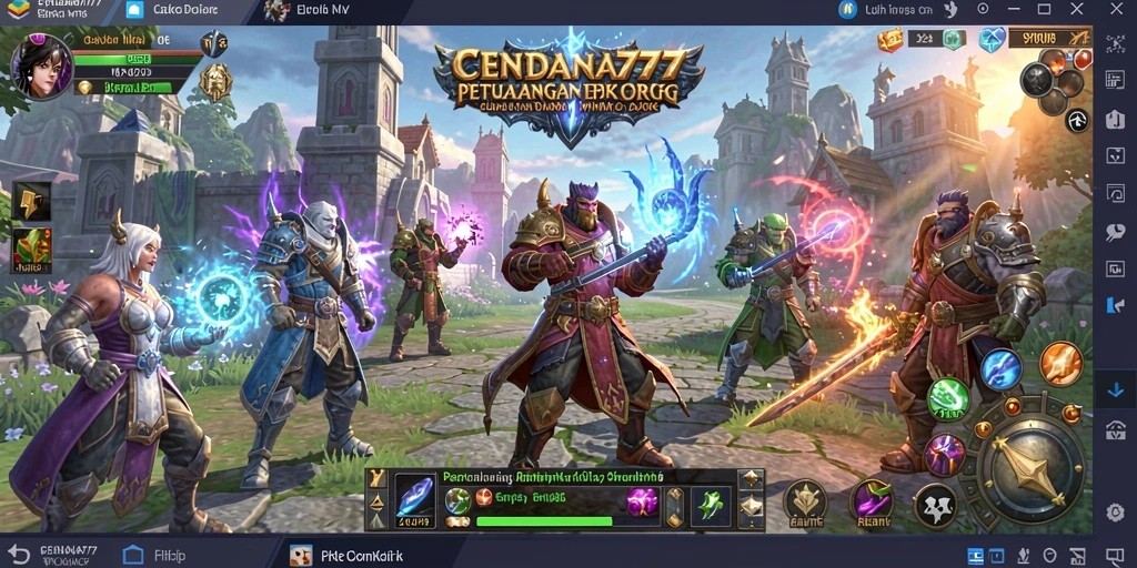 Tampilan gameplay epik dalam dunia MMORPG CENDANA777.