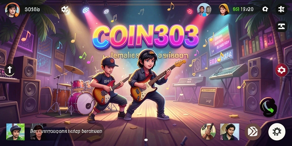 Gameplay COIN303 menampilkan tantangan musik yang seru dan interaktif.