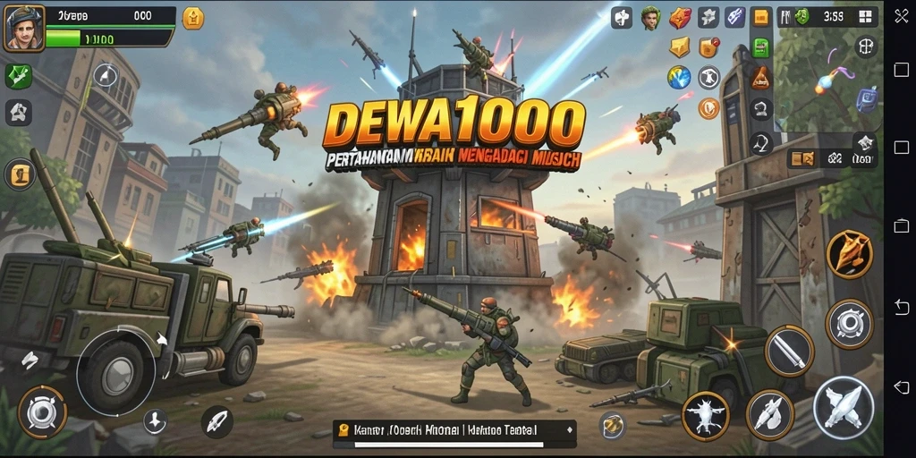 Tangkapan layar permainan DEWA1000 memperlihatkan aksi menara yang mendebarkan dan strategi pertahanan yang cerdas.