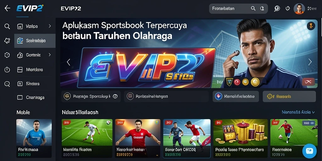 Tampilan menarik dari permainan taruhan olahraga di EVIP2.