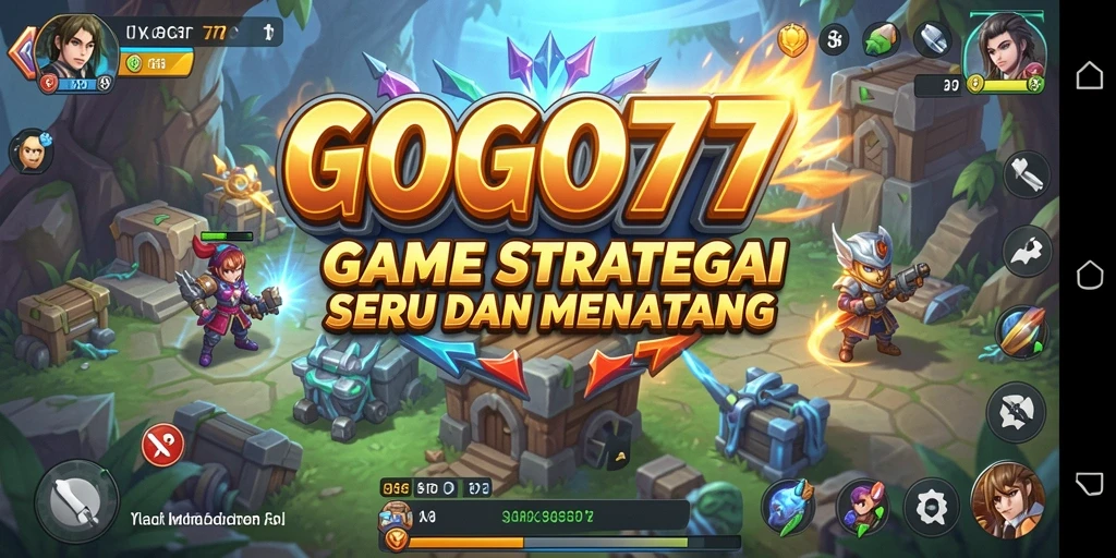 Screenshot GOGO77 menampilkan pertempuran strategi yang seru.