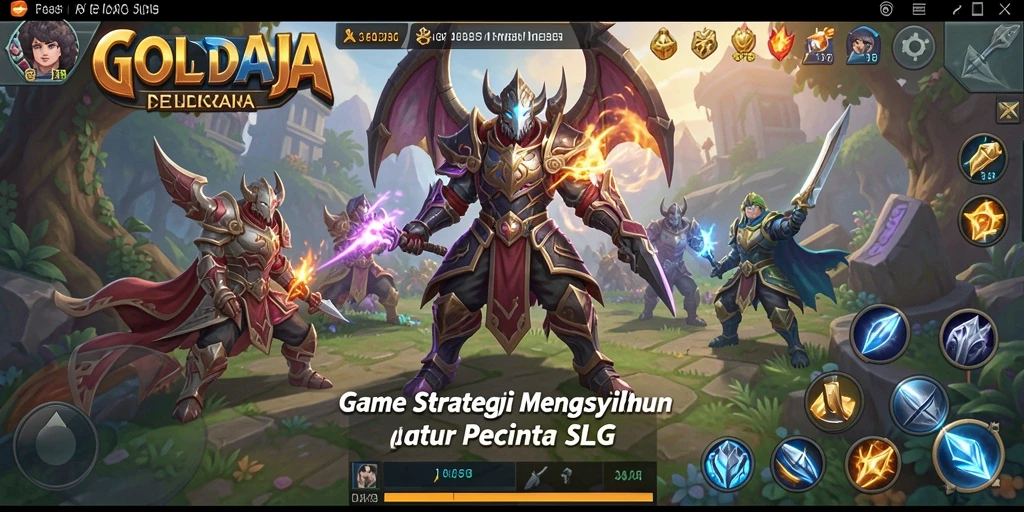 Tampilan mendalam gameplay GOLDRAJA yang menantang dan strategis.