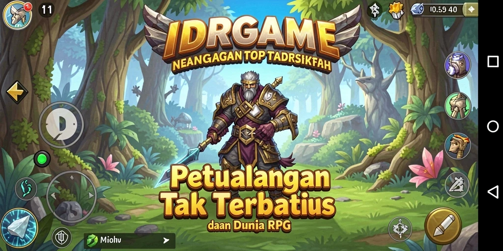 Tampilan gameplay yang epik dalam IDRGAME saat bertarung dengan musuh.
