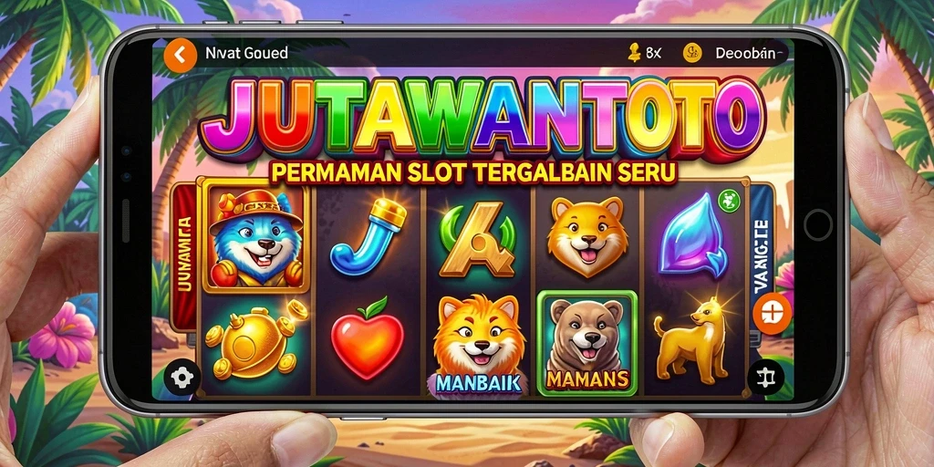 Tampilan seru dari gameplay JUTAWANTOTO yang penuh warna.