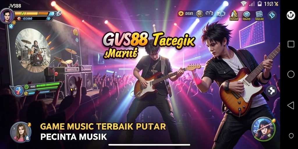 Tampilan gameplay seru di JVS88 yang menggugah semangat musik.