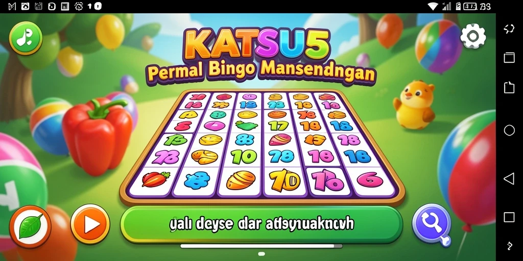 Tampilan gameplay Bingo KATSU5 yang seru dan interaktif.
