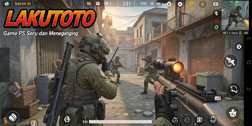 Skrin gameplay LAKUTOTO saat pertempuran seru.
