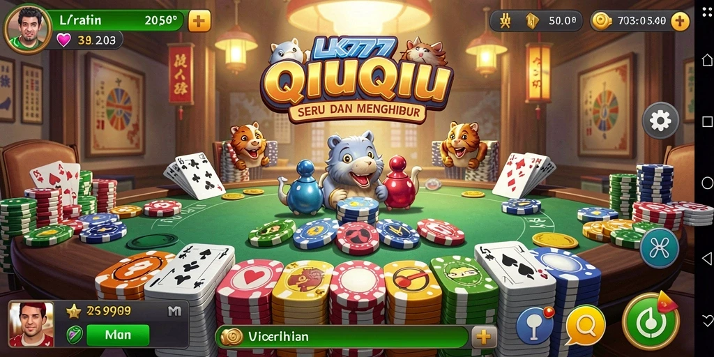 Tampilan gameplay QiuQiu yang mendebarkan di LK777.