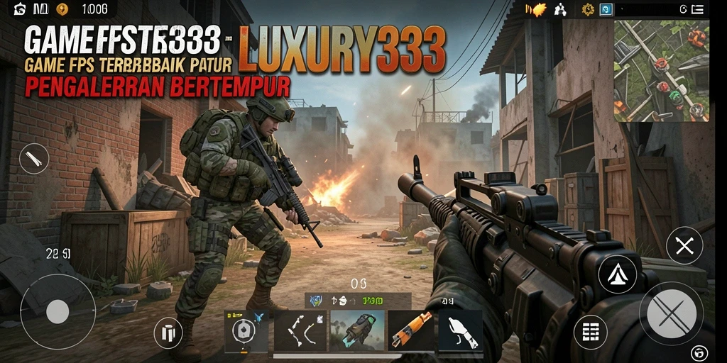 Tangkapan layar gameplay menampilkan aksi intens dalam LUXURY333.