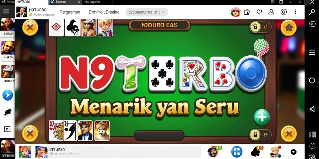 Screenshot gameplay N9TURBO yang menunjukkan keseruan bermain Domino.
