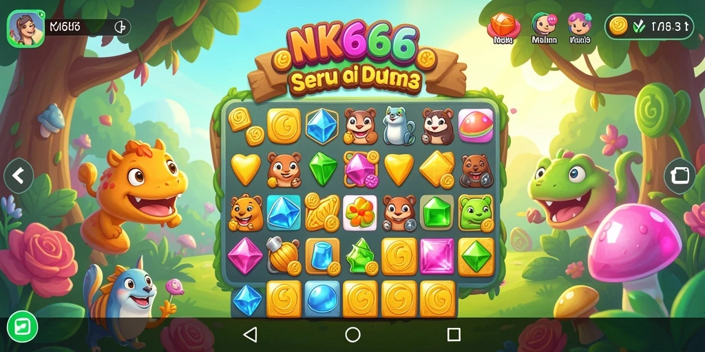 Tampilan menarik dari gameplay NK666 yang penuh warna dan seru.