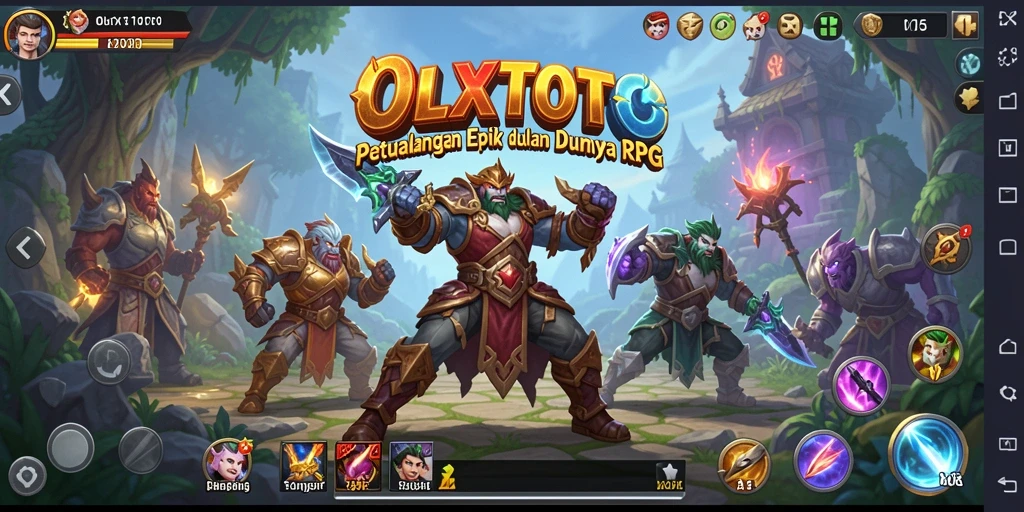 Tangkapan layar OLXTOTO menampilkan aksi pertempuran epik di dunia RPG.