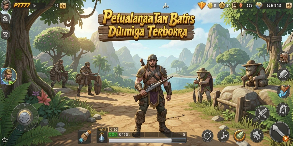 Tampilan gameplay <strong>PT777</strong> di dunia terbuka yang penuh petualangan.
