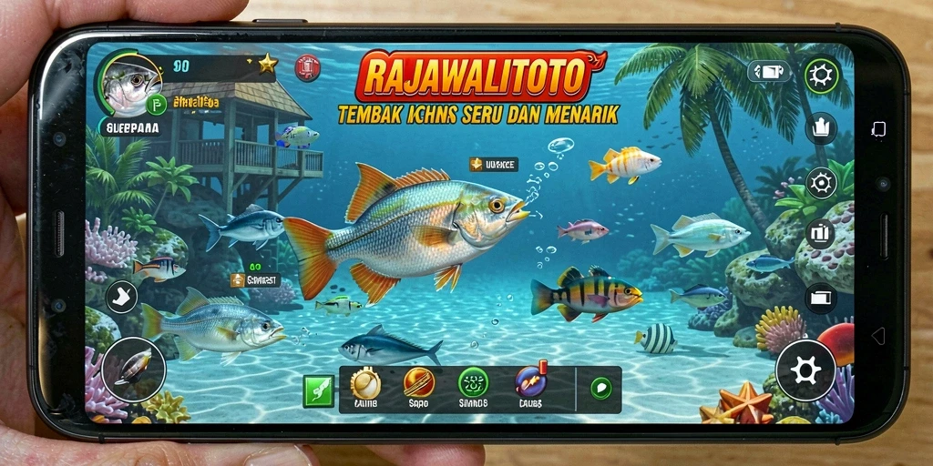 Gameplay seru RAJAWALITOTO saat menembak ikan.