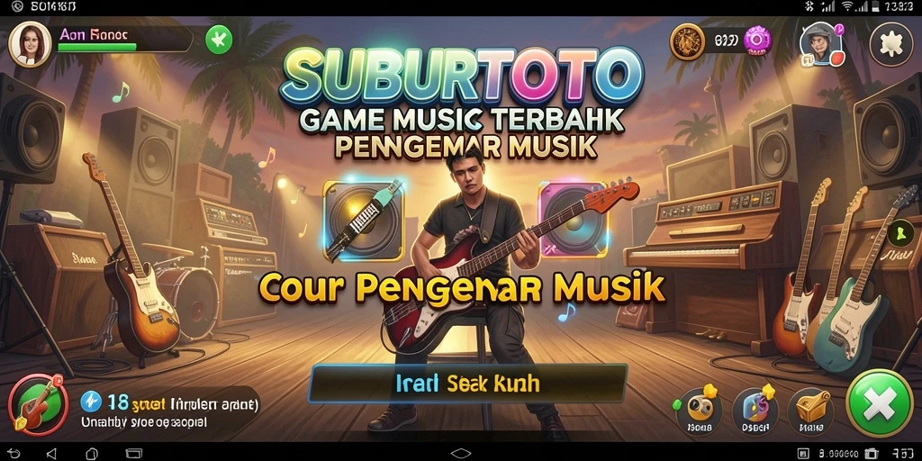 Screenshot dari gameplay SUBURTOTO menunjukkan keseruan bermain musik.