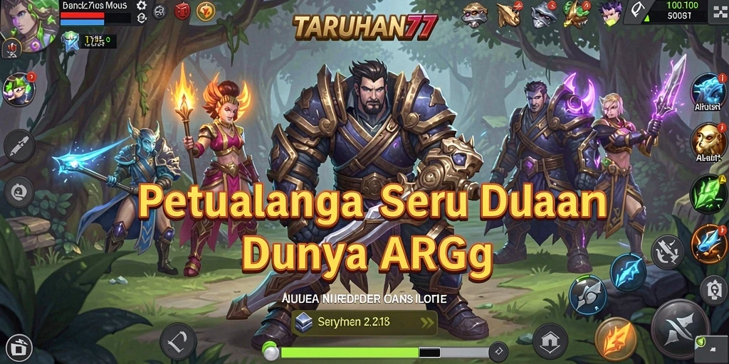 Screenshot gameplay TARUHAN77 menampilkan aksi pertempuran epik.